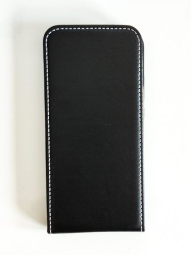 Redmi 7 mágneses műbőr flip tok (lefelé nyíló), fekete